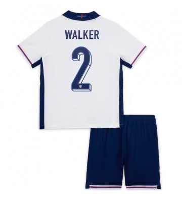 England Kyle Walker #2 Hemmaställ Barn EM 2024 Kortärmad (+ Korta byxor)